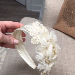 Ivory flower headband